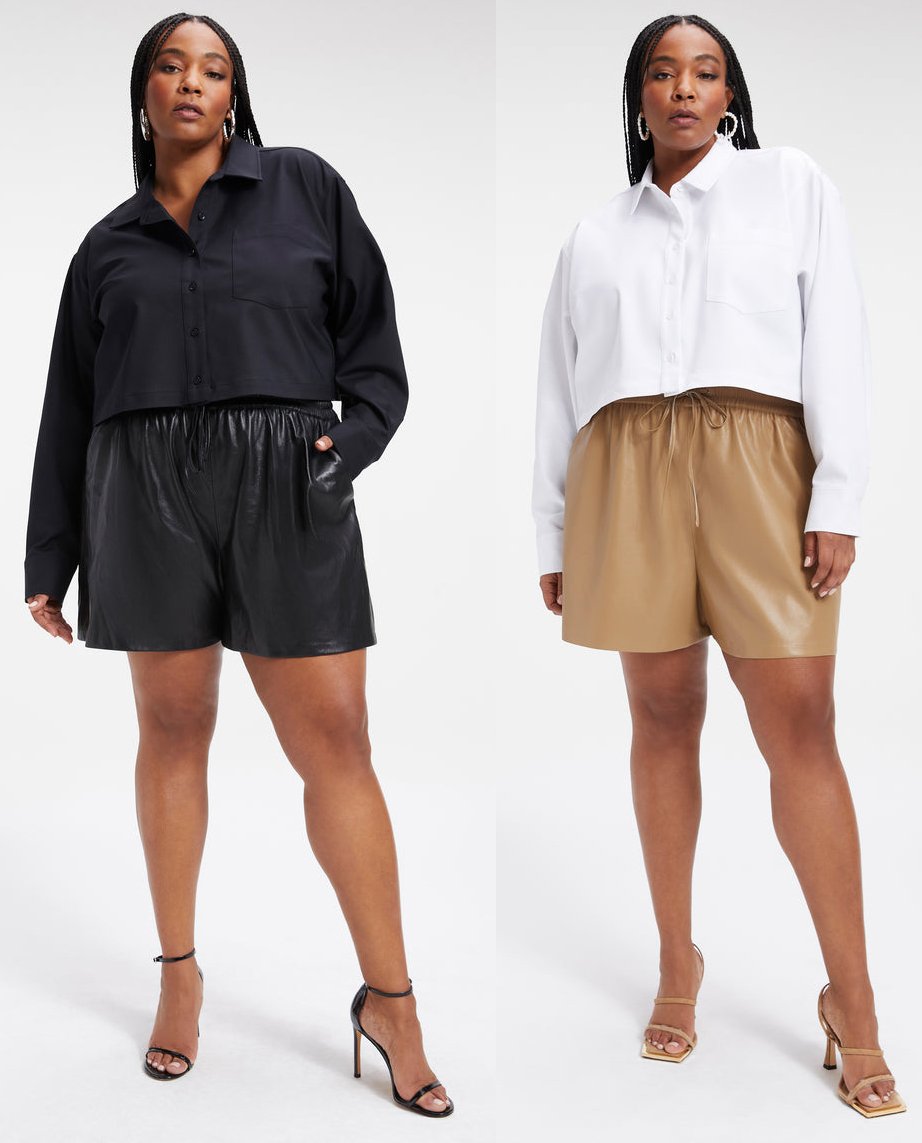 A bestseller, Good American's Better than Leather shorts are the perfect shorts to level up your lounging