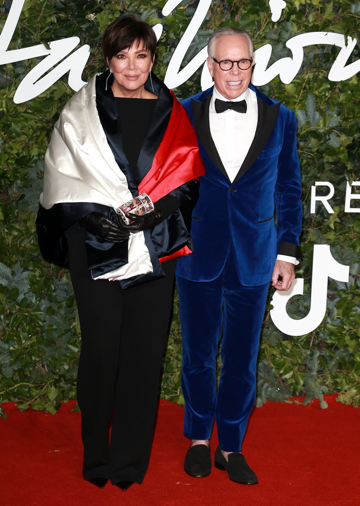 Kris Jenner and Tommy Hilfiger arrive at The Fashion Awards 2021 at the Royal Albert Hall