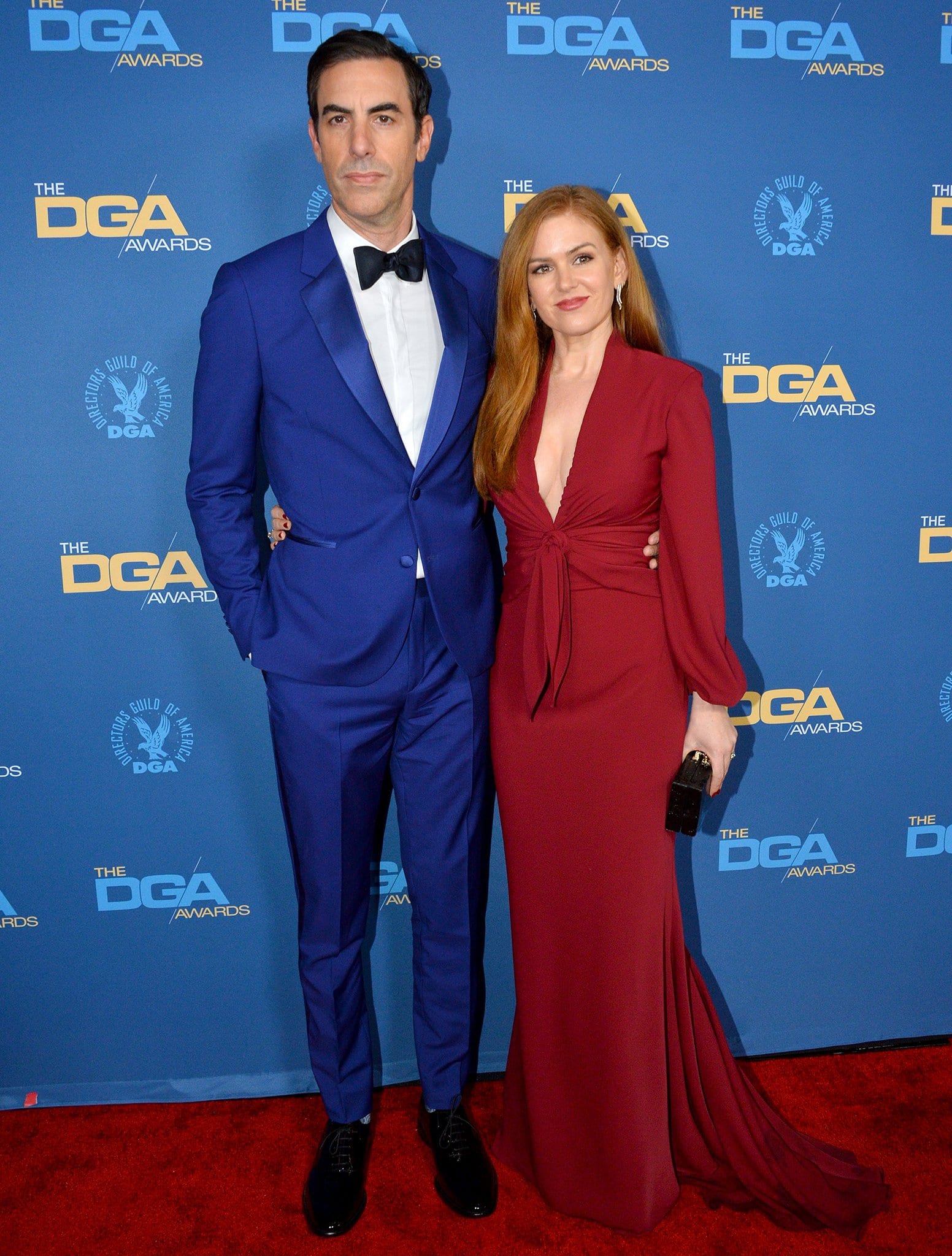 Sacha Baron Cohen and Isla Fisher at the 71st Annual Directors Guild of America Awards in 2019