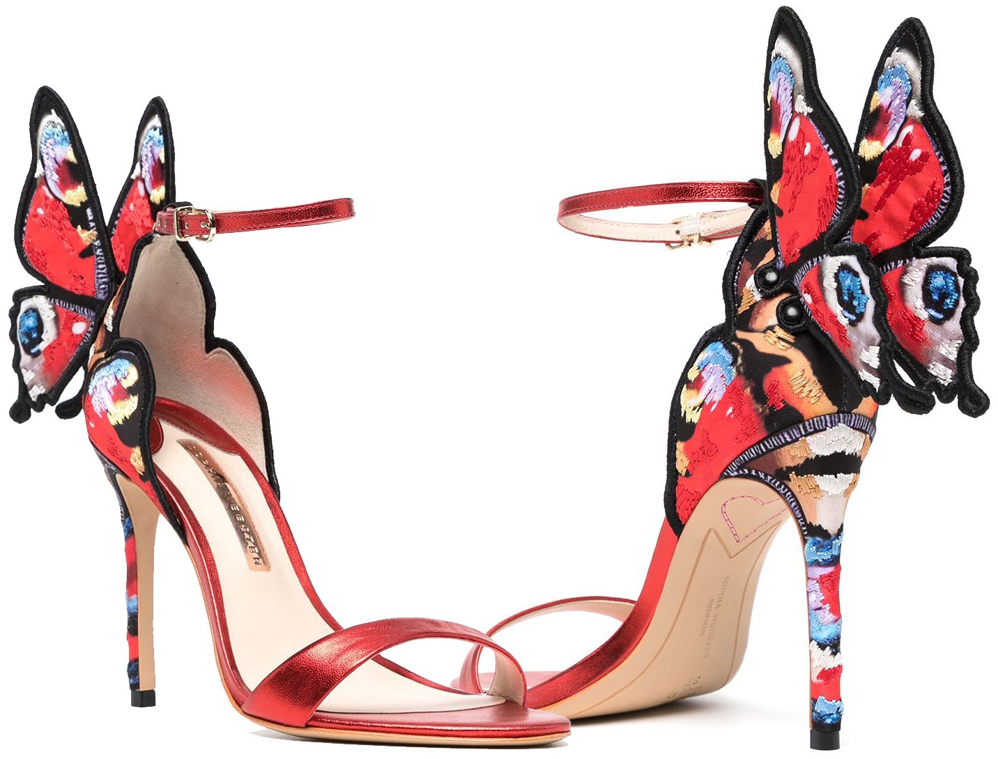 The iconic Chiara sandals are given an update inspired by the Red Peacock butterfly