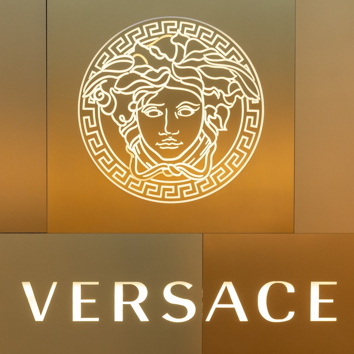 The Versace logo is the head of the Greek mythological figure Medusa