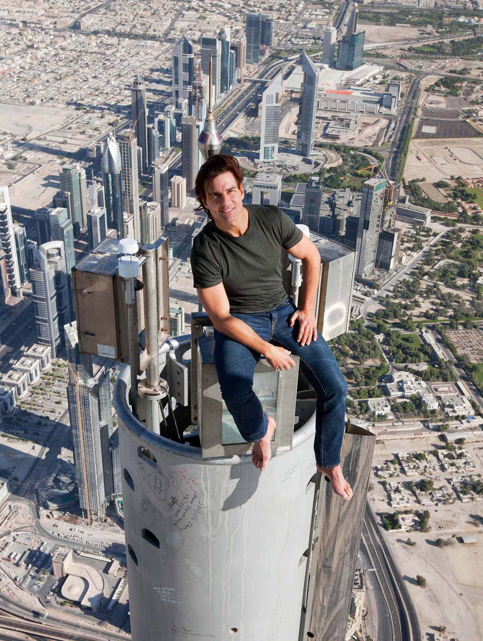 Then 49-year-old Tom Cruise did some death-defying stunts for Mission: Impossible Ghost Protocol, including scaling the world's tallest building, the Burj Khalifa in Dubai