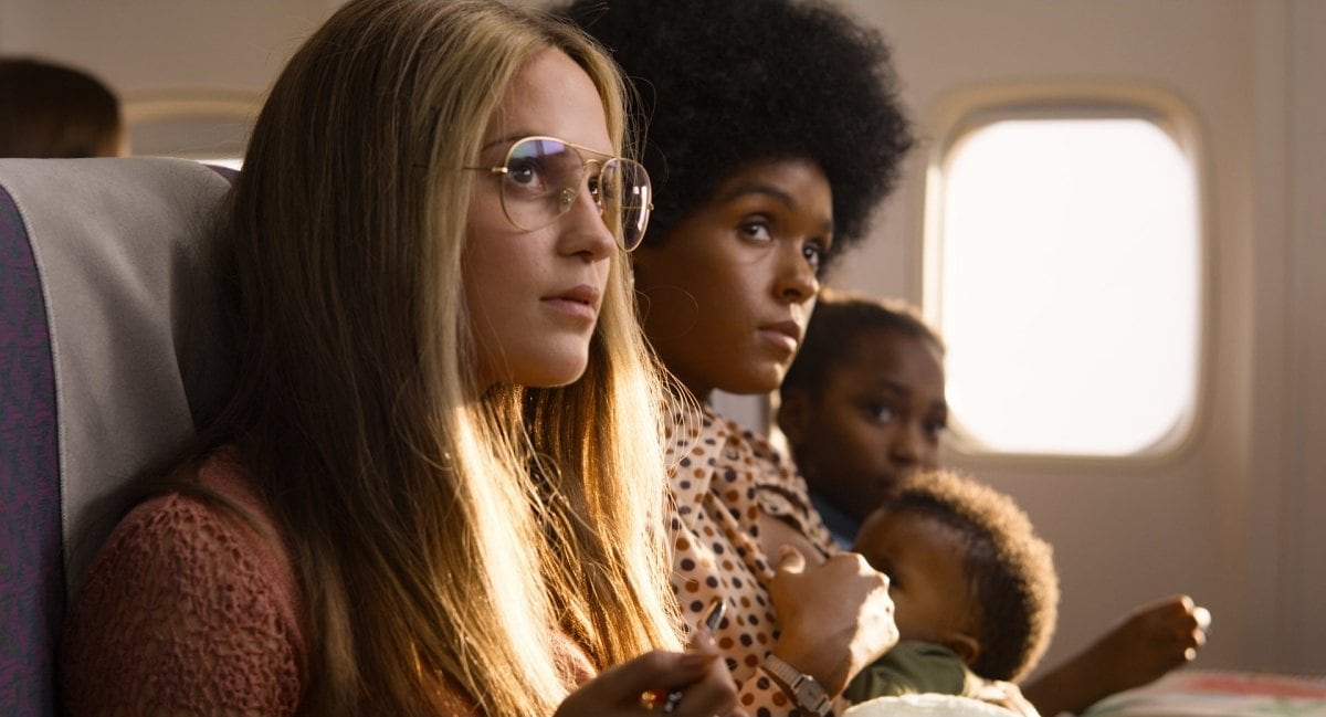 Alicia Vikander with co-star Janelle Monáe in the Julie Taymor-directed 2020 biopic The Glorias