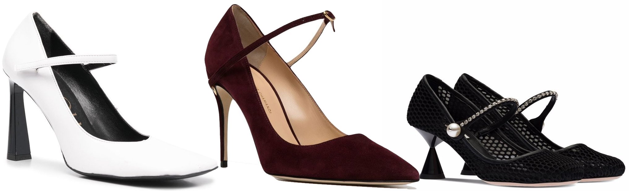 Mary Jane pumps are defined by the strap across the instep