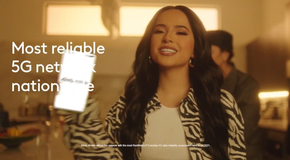 Becky G tells you that you can save money when you bundle in another TV commercial for Xfinity Mobile