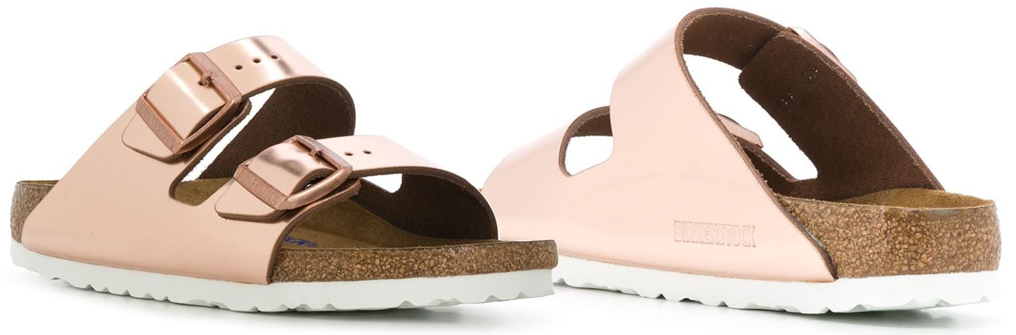 The classic dad sandals made prettier with a metallic rose gold finish