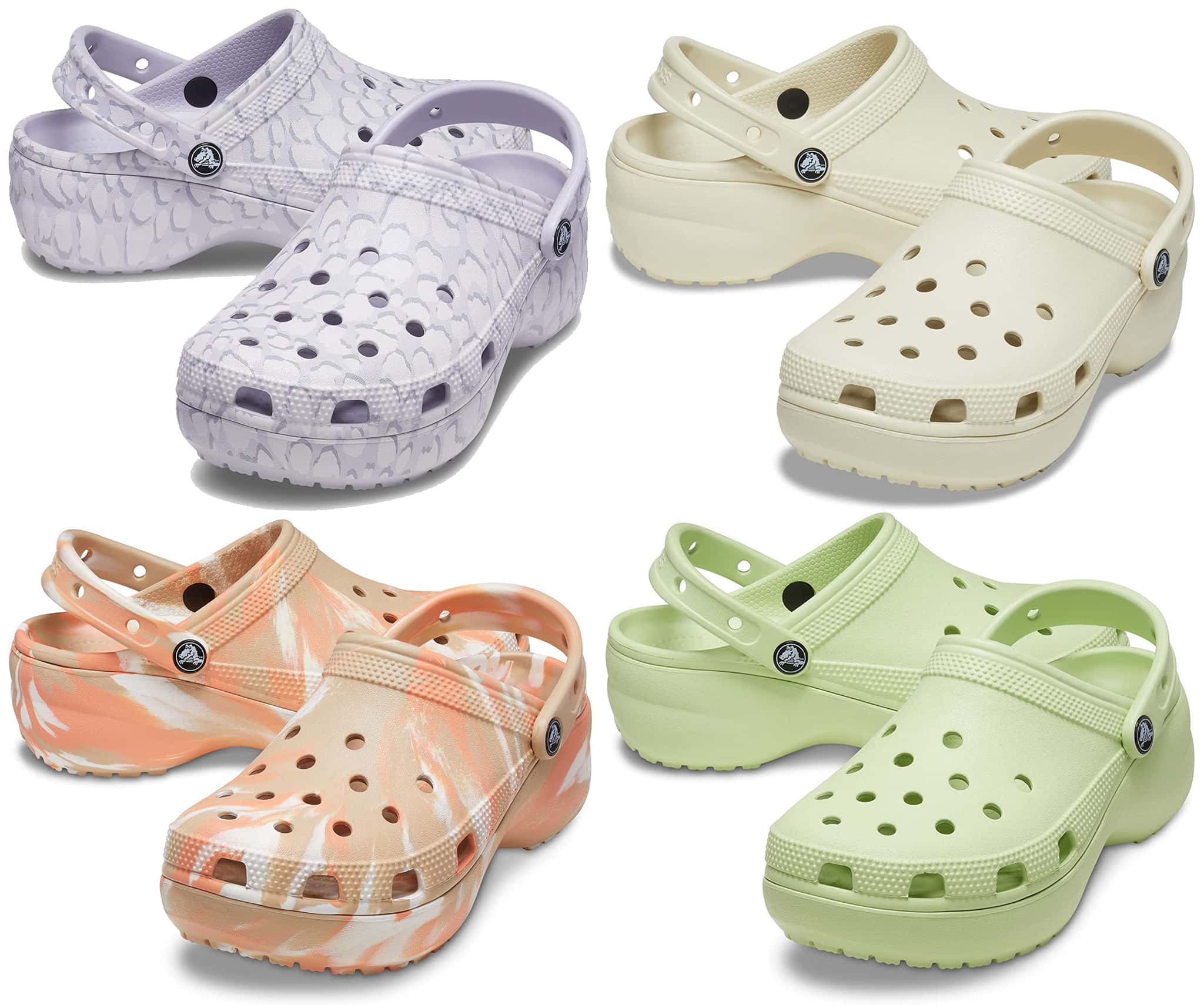 Crocs' classic clogs updated with a heightened, contoured outsole made from Legendary Croslite foam cushioning for all-day comfort and support