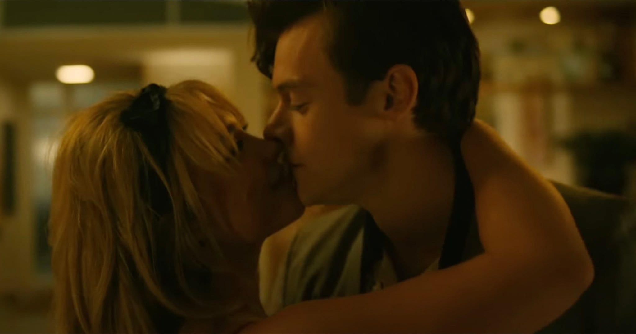 Florence Pugh and Harry Styles share steamy kiss in upcoming movie Don't Worry Darling, directed by Harry's girlfriend Olivia Wilde