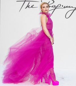 Florence Pugh's Barbiecore Nipple-Baring Dress Sparks Body-Shaming Debate