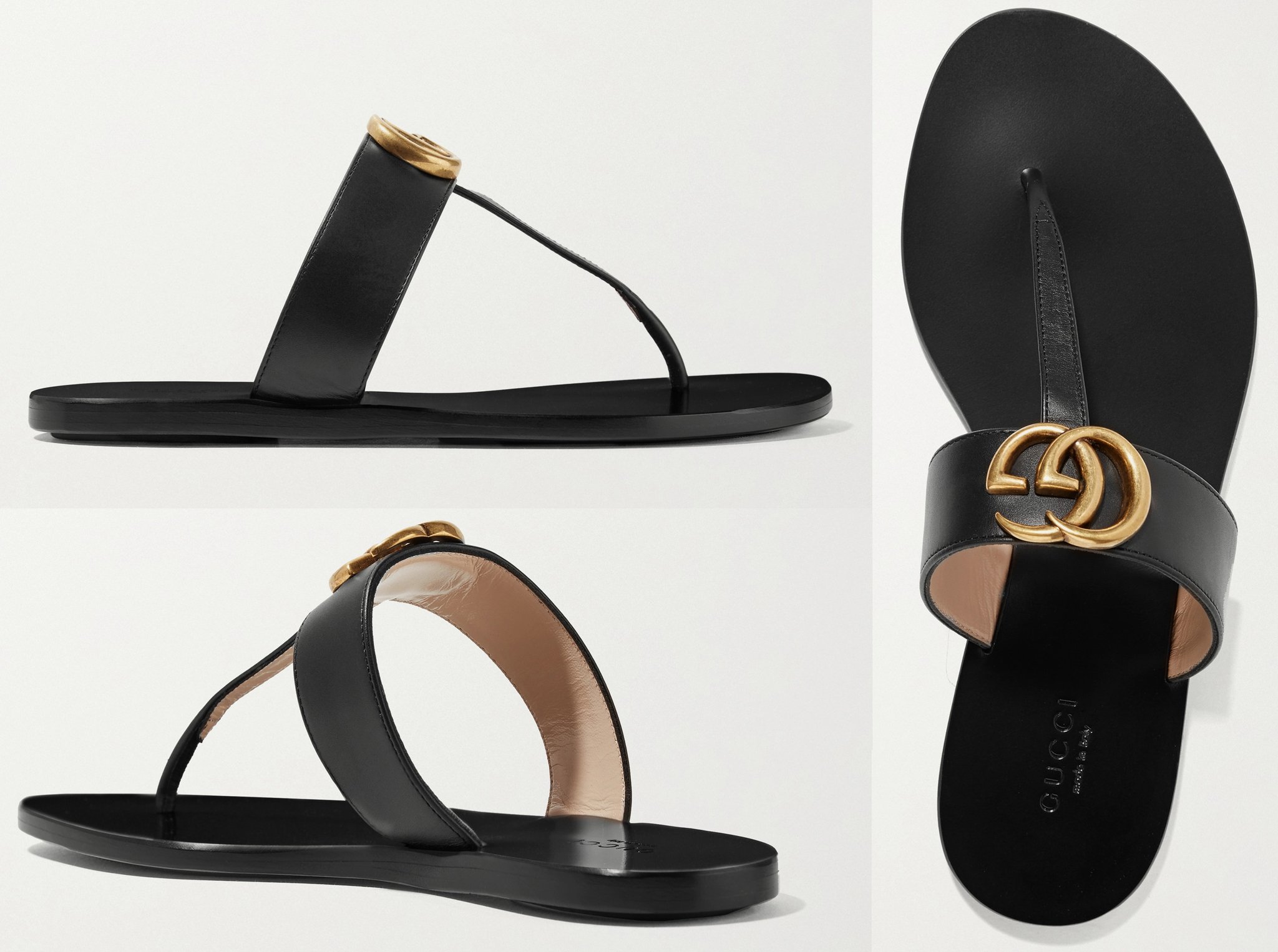 The Marmont sandals are instantly recognizable by the iconic GG hardware