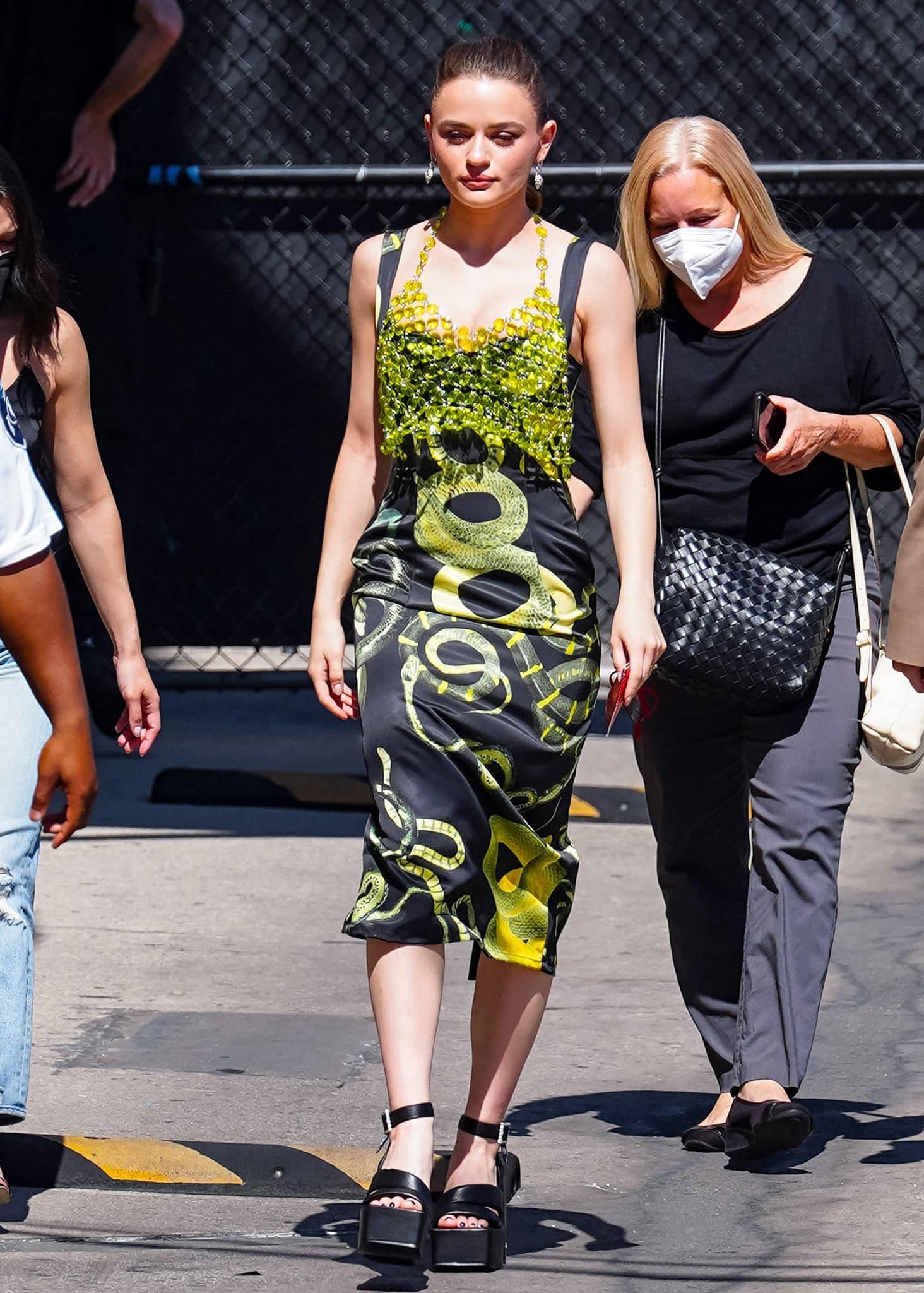 Joey King arrives at Jimmy Kimmel Live studios to promote her new Hulu movie The Princess on June 27, 2022