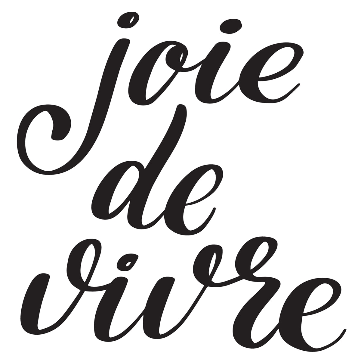Joie is derived from the French phrase Joie de vivre, also used in English to express a cheerful enjoyment of life