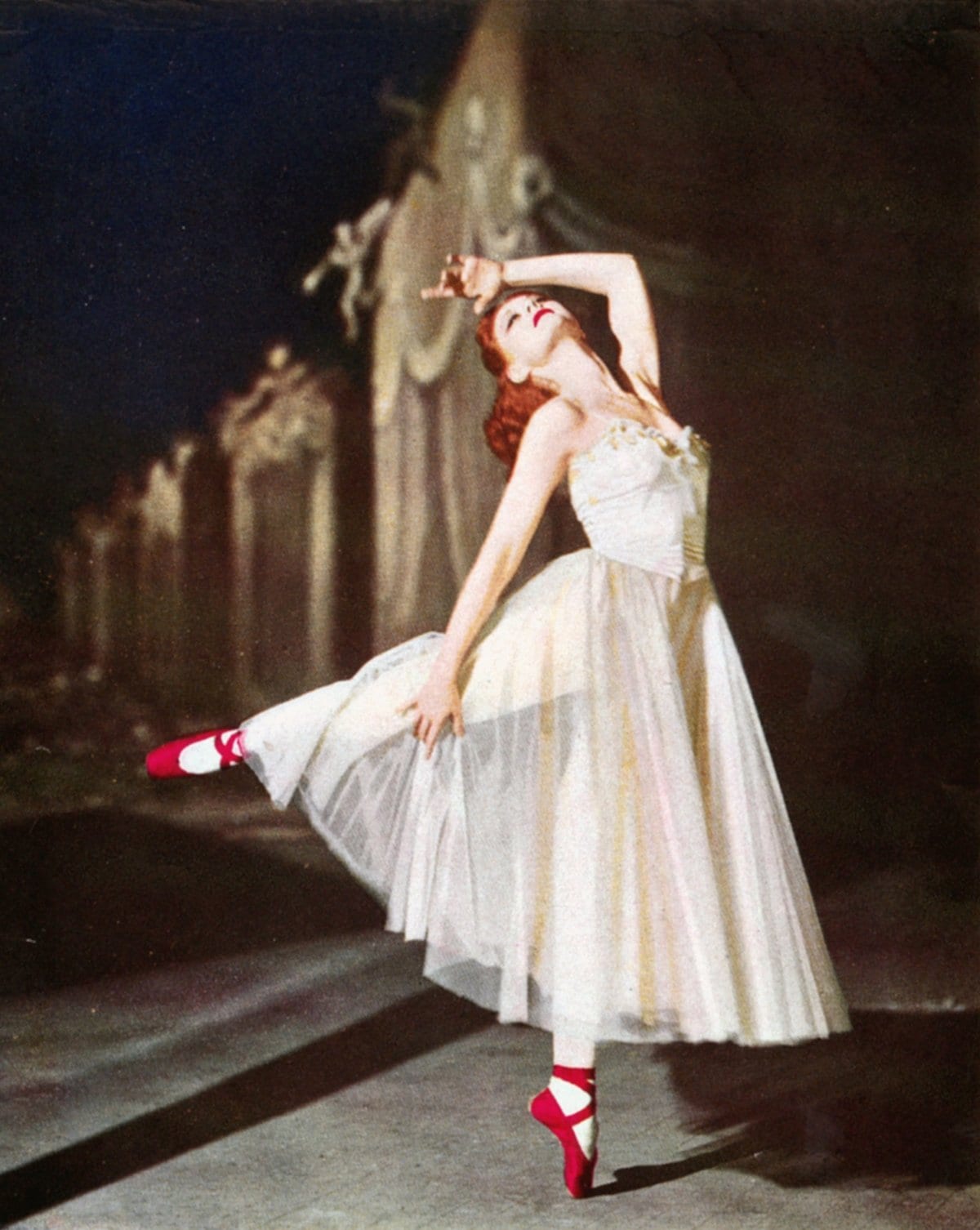 Moira Shearer as Victoria Page in the 1948 British drama film The Red Shoes