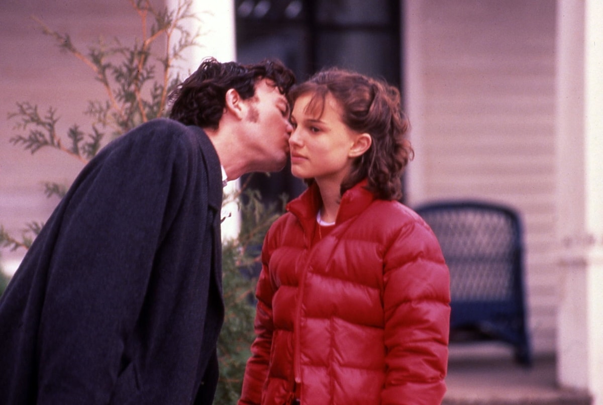 Natalie Portman as 13-year-old old soul Marty and Timothy Hutton as New York City pianist Willie Conway in the 1996 American romantic comedy-drama film Beautiful Girls