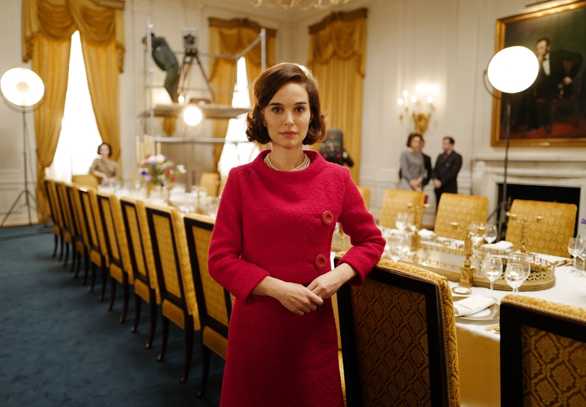 Natalie Portman as Jacqueline "Jackie" Kennedy in the 2016 biographical drama film Jackie