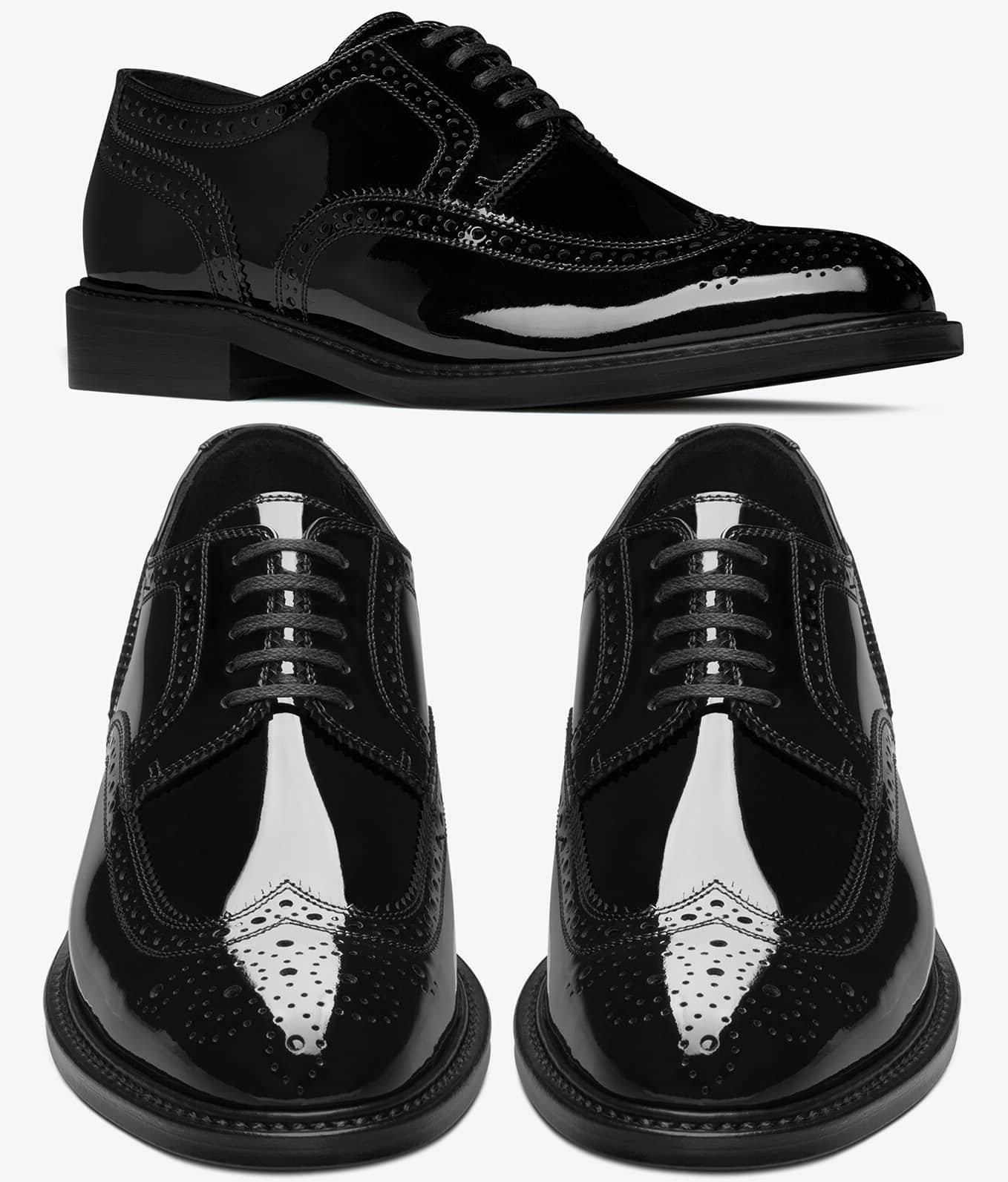 These laced derbies from Saint Laurent are decorated with perforated detailing, finished with lace-up upper and 0.7-inch heels
