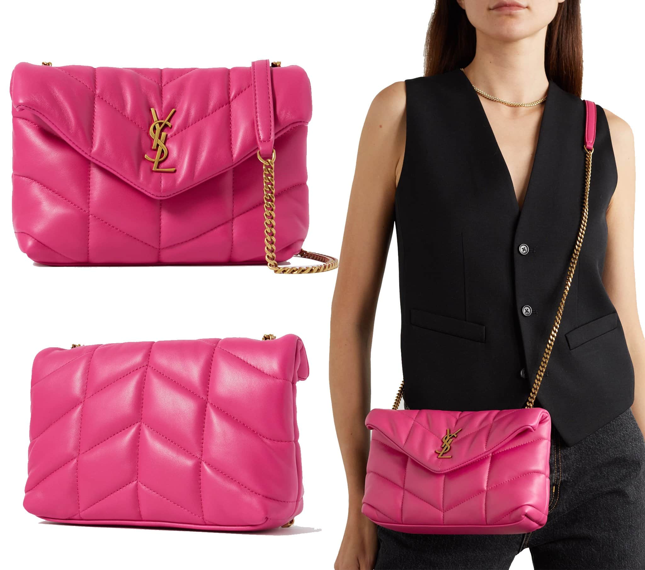 Expertly crafted in Italy from smooth quilted leather, the Loulou shoulder bag has a detachable strap that allows you to convert it to an evening clutch