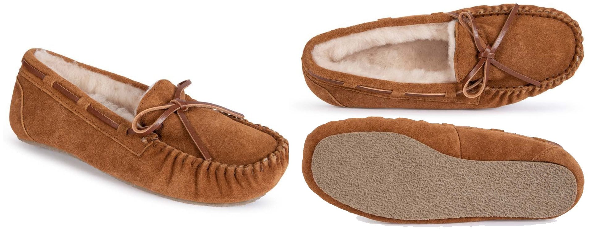 Comfy and warm, The House of Bruar moccasins are made from 100% natural sheepskin and are designed to be lightweight, breathable, and thermo-regulating