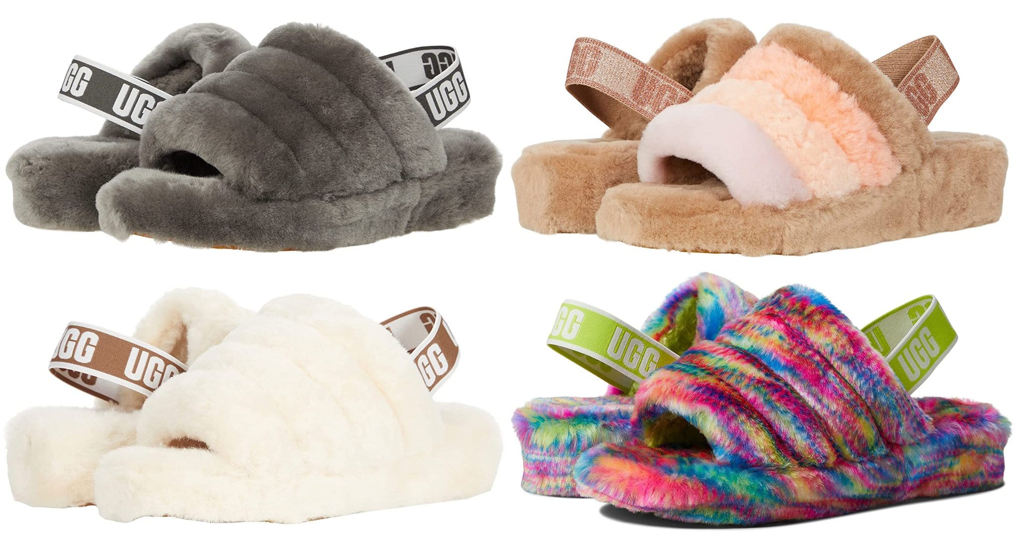 A lightweight slipper and sandal in one, the Fluff Yeah is made of shearling and comes in a variety of prints and colors