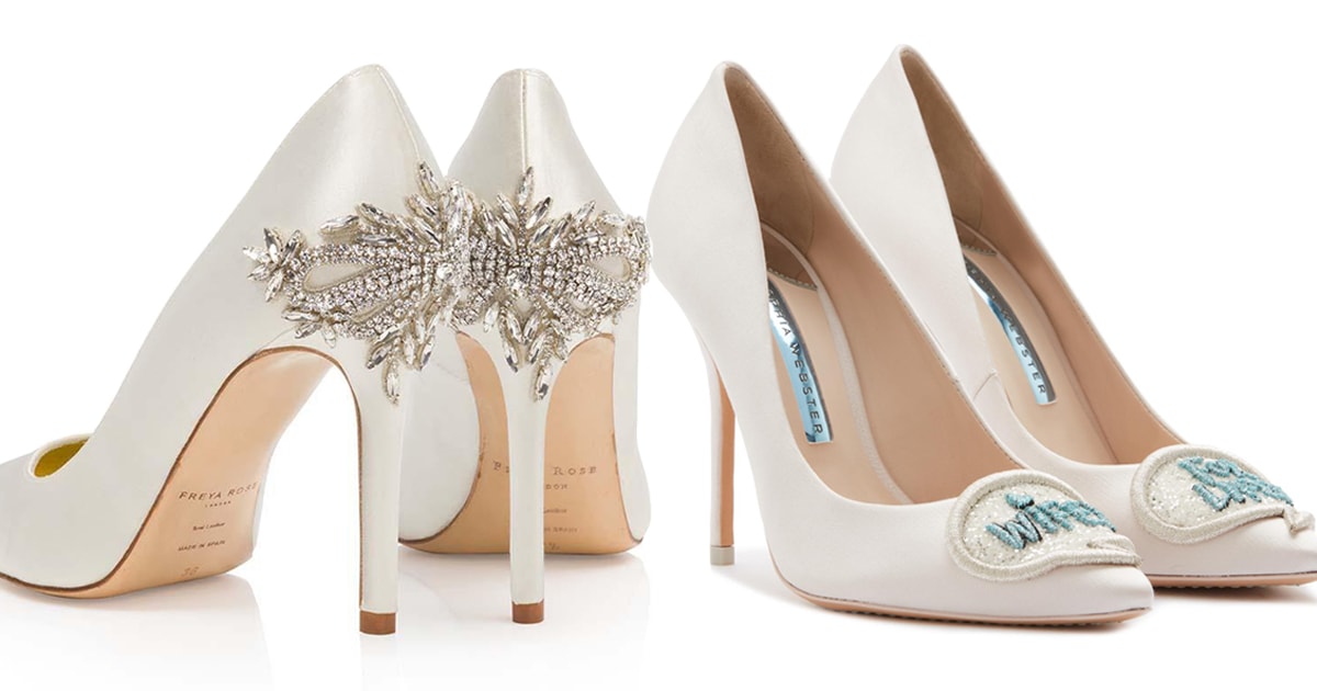 satin bridal shoes