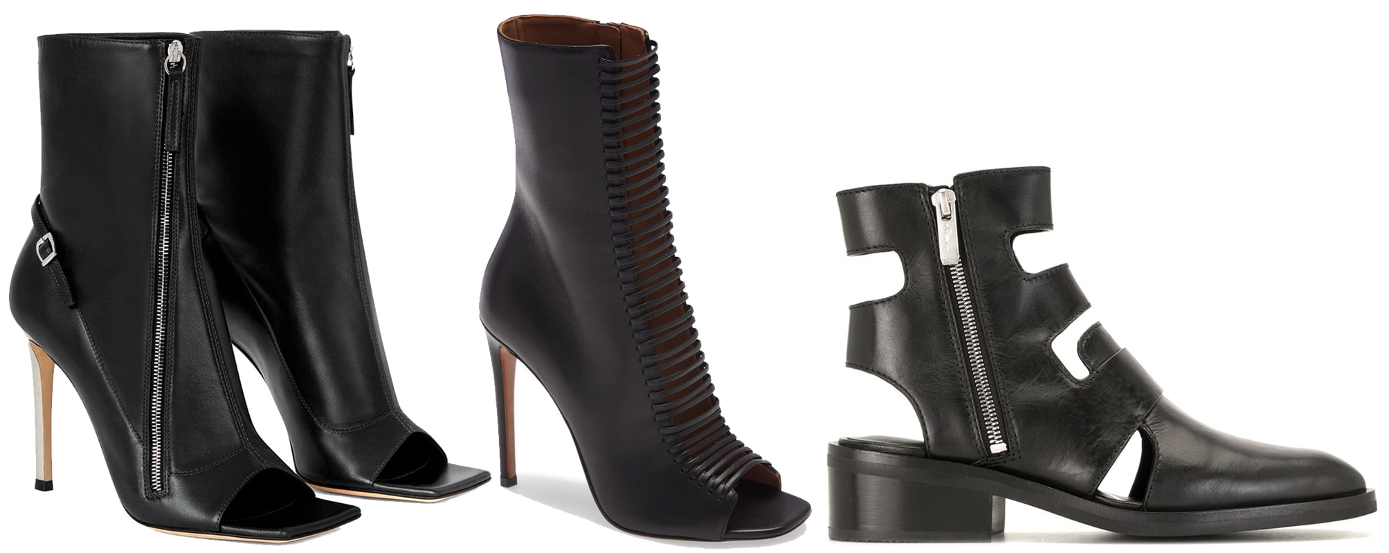 Cut-out boots, with various styles like open toes and side cut-outs, bring a modern twist to traditional silhouettes, blending fashion and functionality