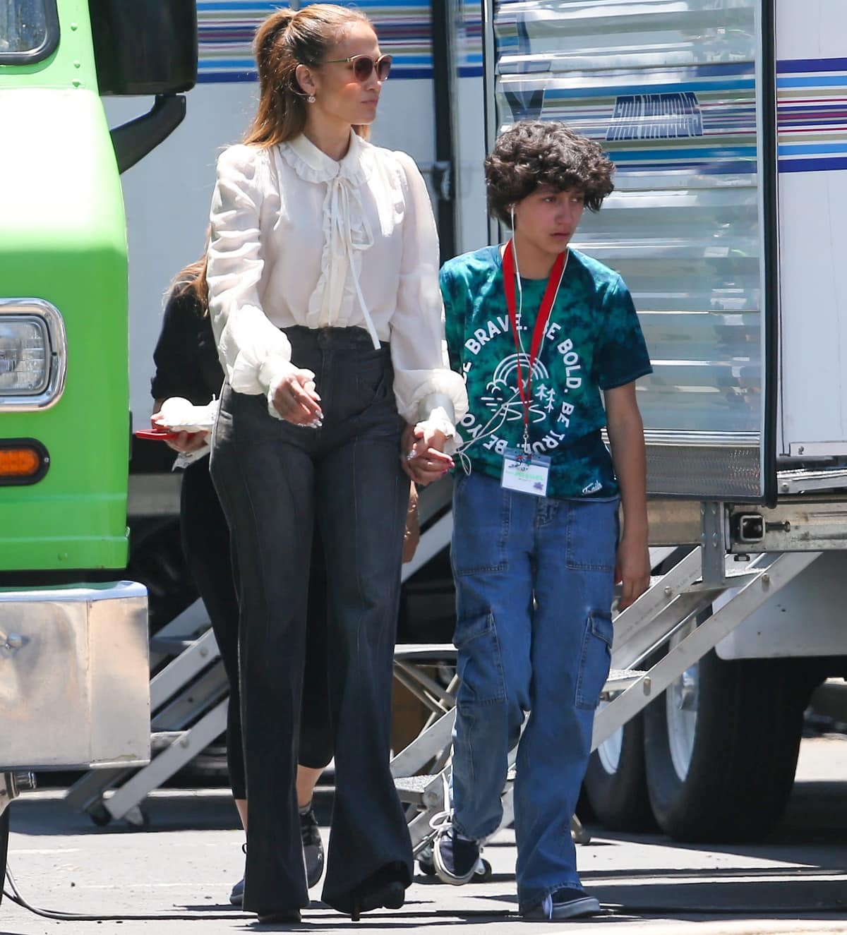 Jennifer Lopez with daughter Emme Muniz in Los Angeles