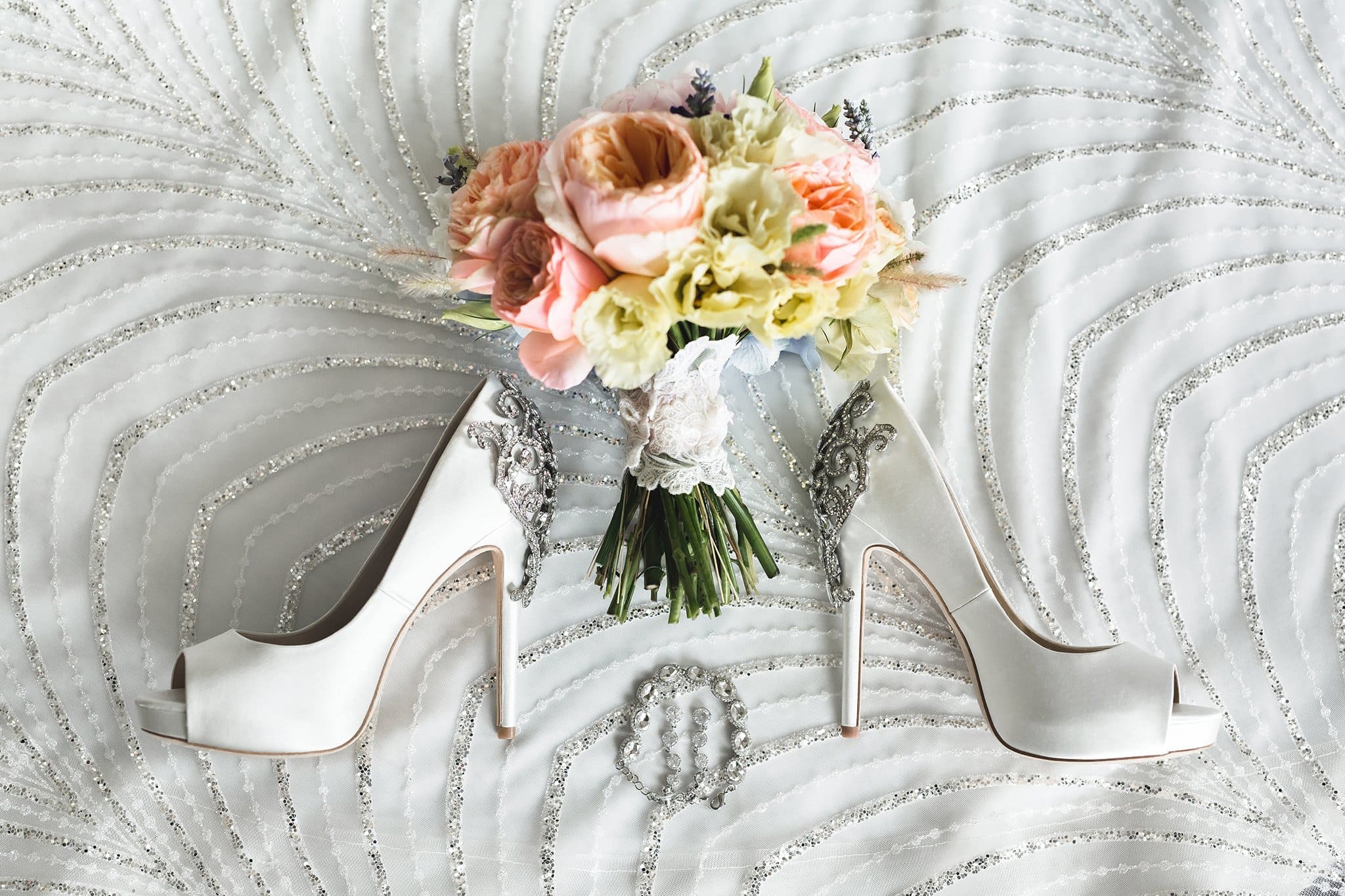 Satin is one of the most popular choices for wedding shoes among brides
