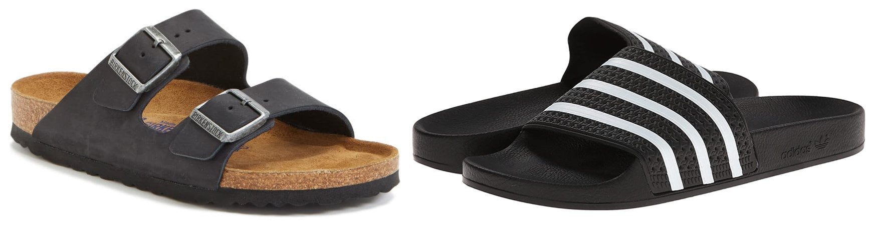 Birkenstock Arizona Sandal; Adidas Adilette Slides