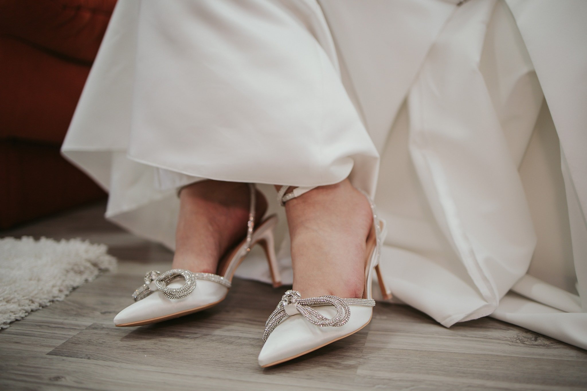 Brides often opt for heels that are sparkling with crystals, glitters, or sequins to create a standout look