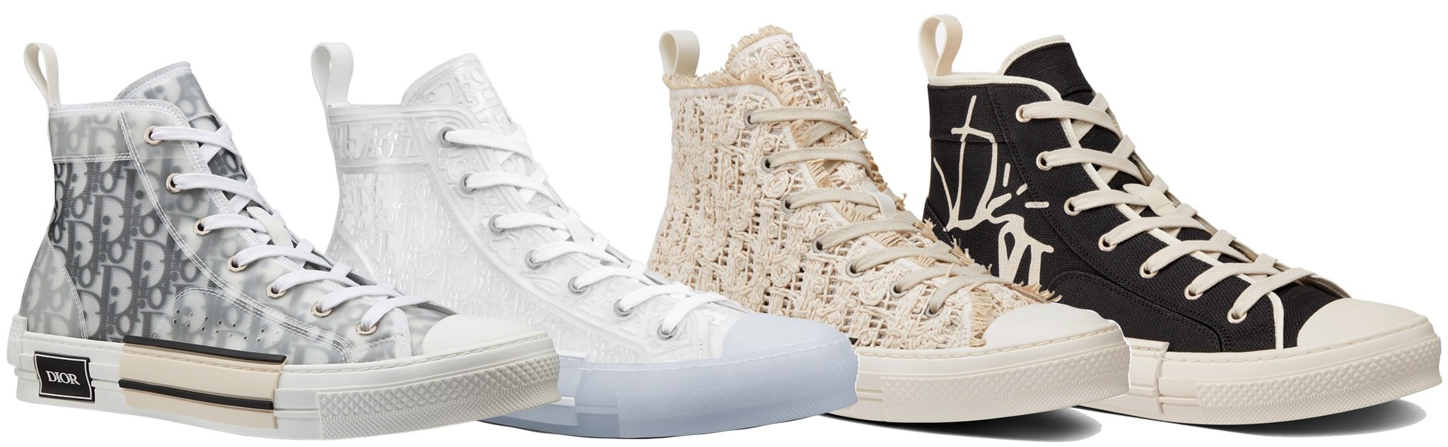 Dior's most popular high-top sneakers are the B23 high-top sneakers