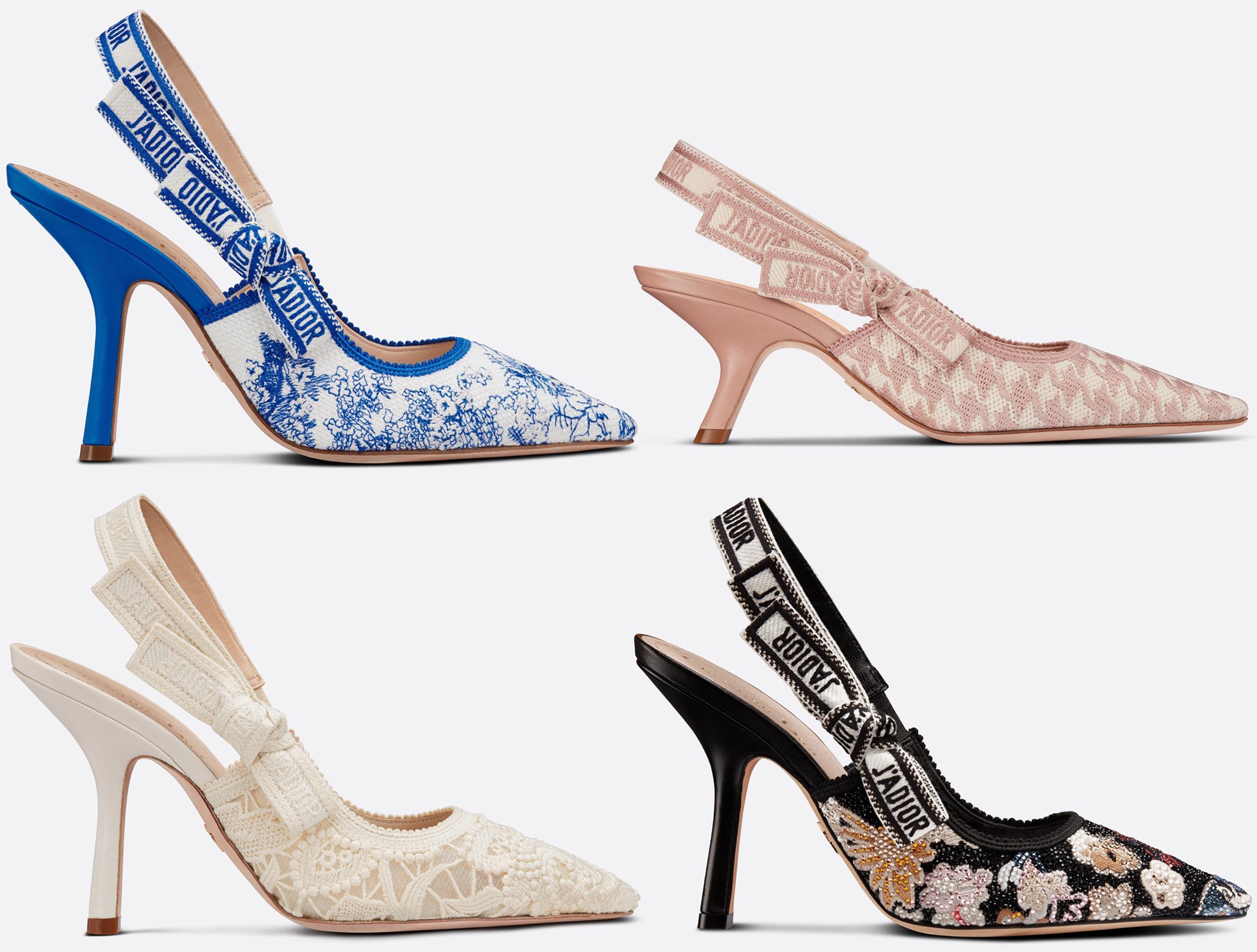 The celebrity-favorite J'Adore slingback pumps come in a variety of seasonal colors, prints, and patterns