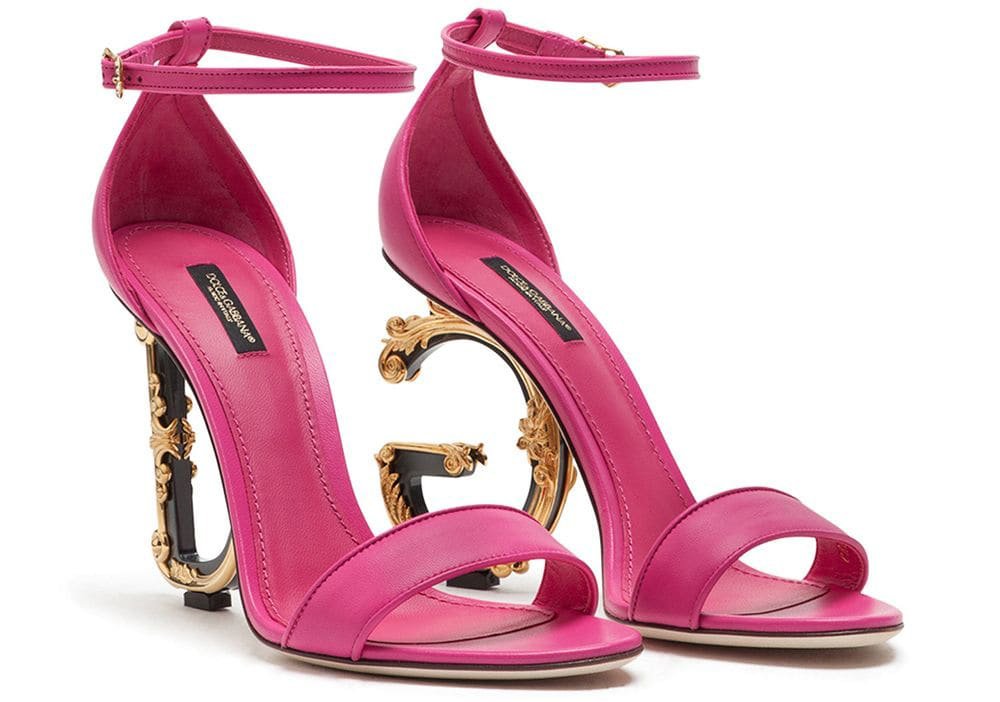Done in shocking pink, the Dolce & Gabbana Keira boasts the house's signature baroque sculpted heels