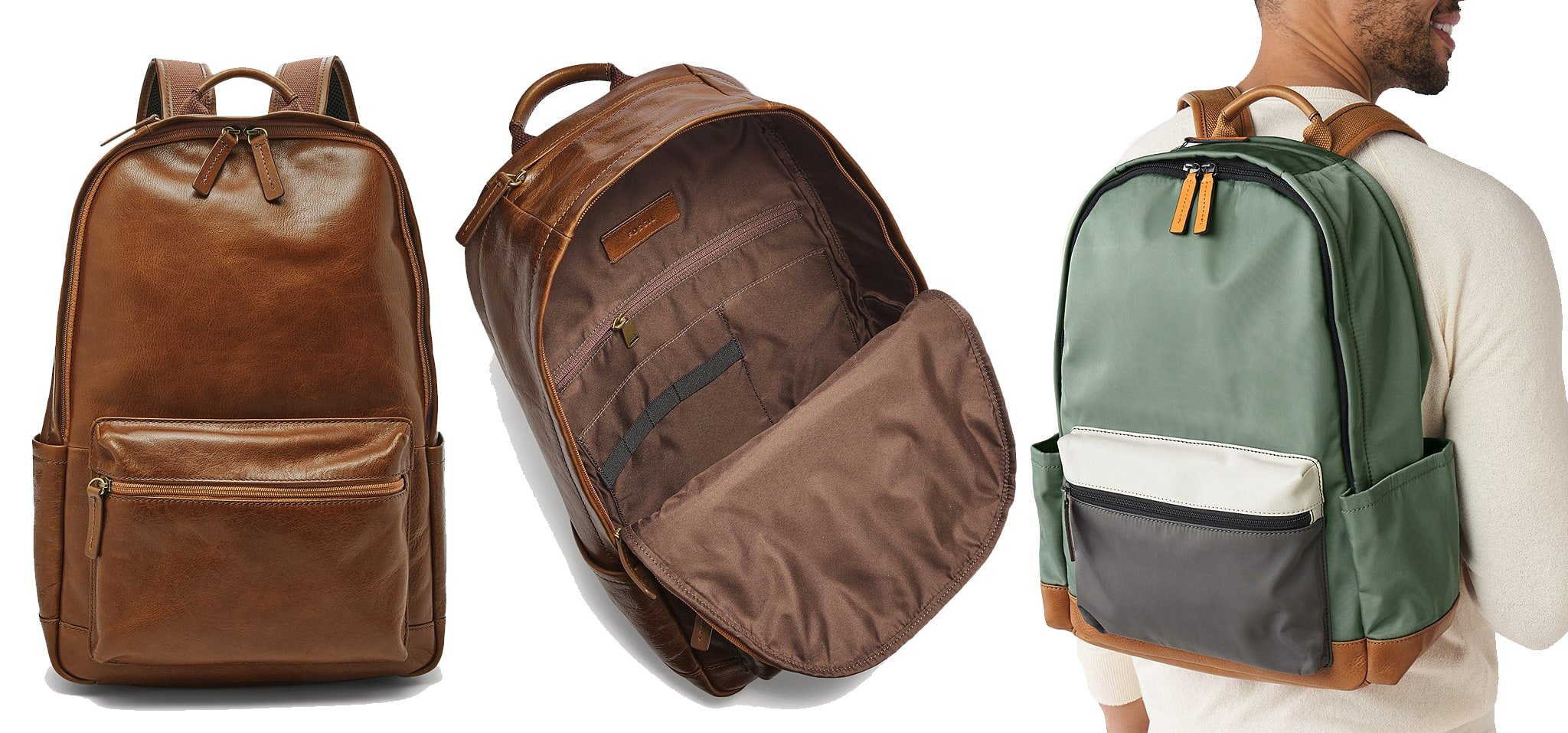 The Bucker Backpack can fit a 15-inch laptop and comes with a back luggage strap for easy travel