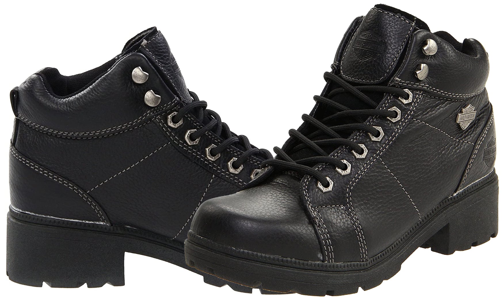 The Harley Davidson Tyler boots boast a classic silhouette with a padded collar and cushioned lining for comfort