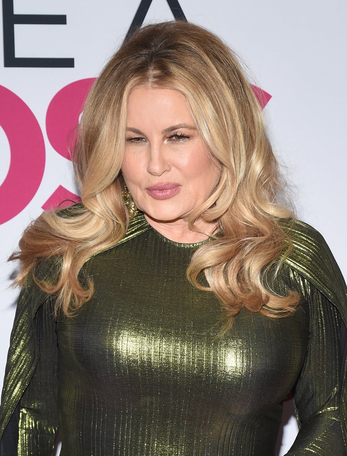 Jennifer Coolidge in a green Christian Siriano dress at the world premiere of "Like A Boss"