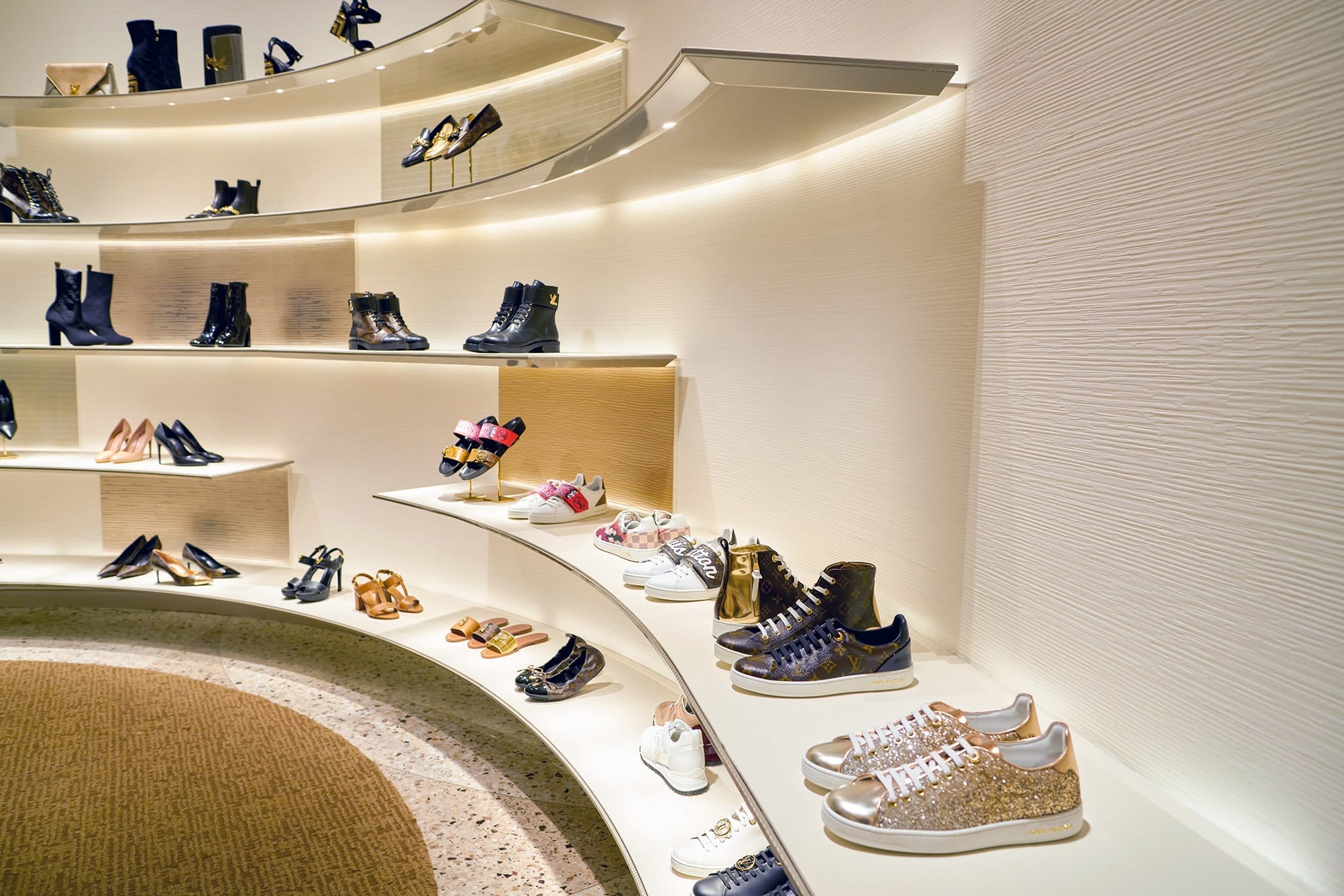 Aside from its leather goods, Louis Vuitton also offers a selection of footwear that can be worn year-round