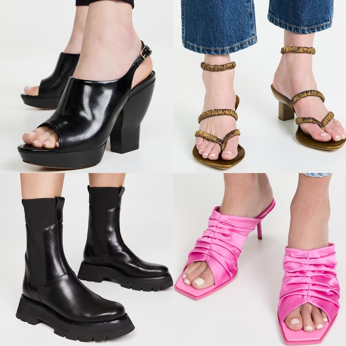 Boots, sandals, and heels by Phillip Lim, an American fashion designer of Chinese descent