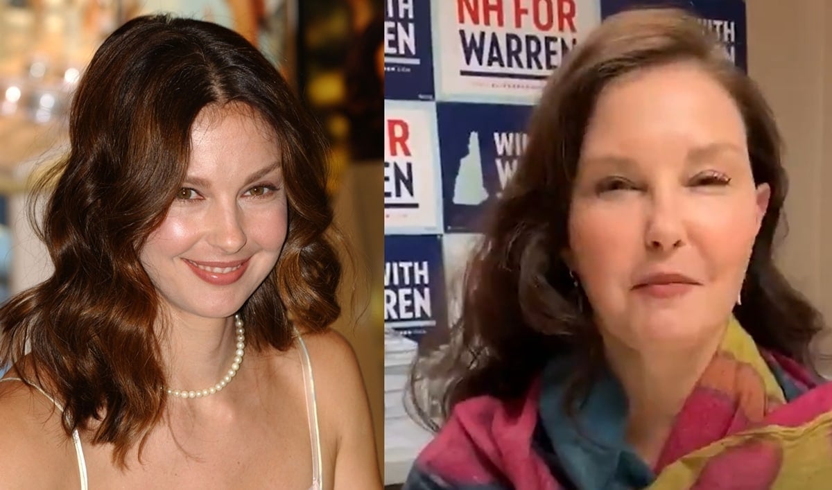 Ashley Judd has slammed plastic surgery rumors: Her face in 2005 (L) and 2020