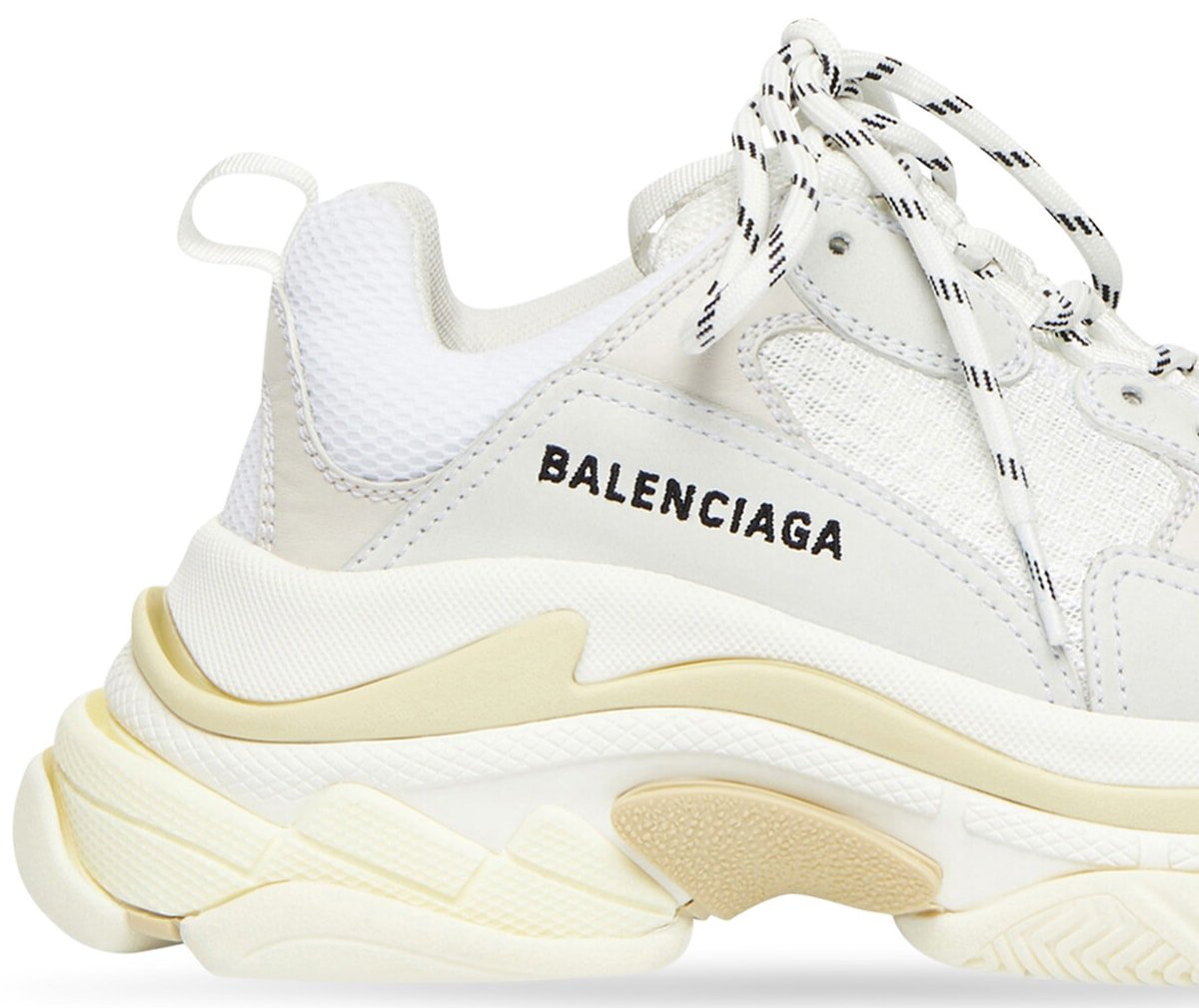 Balenciaga shoes usually have logo embroidery/embossing on the side
