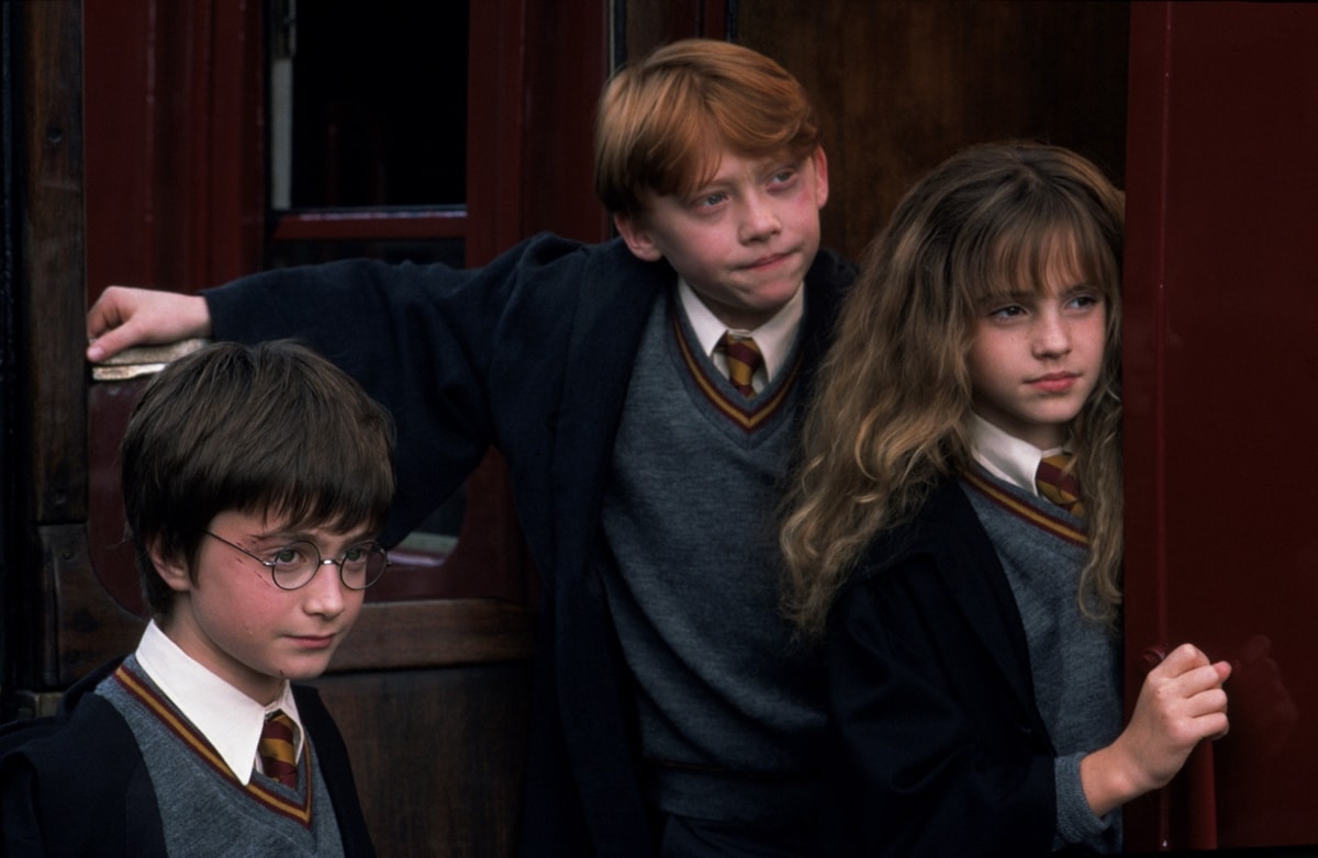 Daniel Radcliffe was 11 years old when he started filming "Harry Potter and the Sorcerer's Stone" with Rupert Grint and Emma Watson