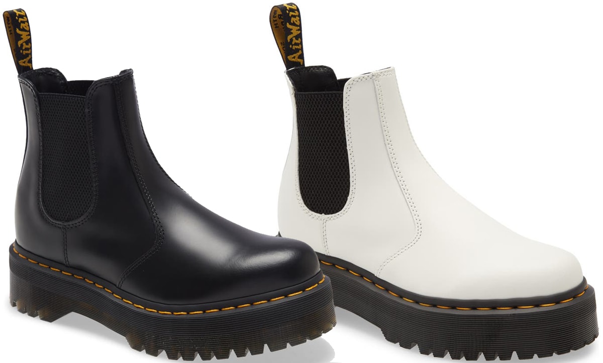 Slick and fashion-forward, the Dr. Martens 2976 features a classic Chelsea boot silhouette with a chunky stacked sole