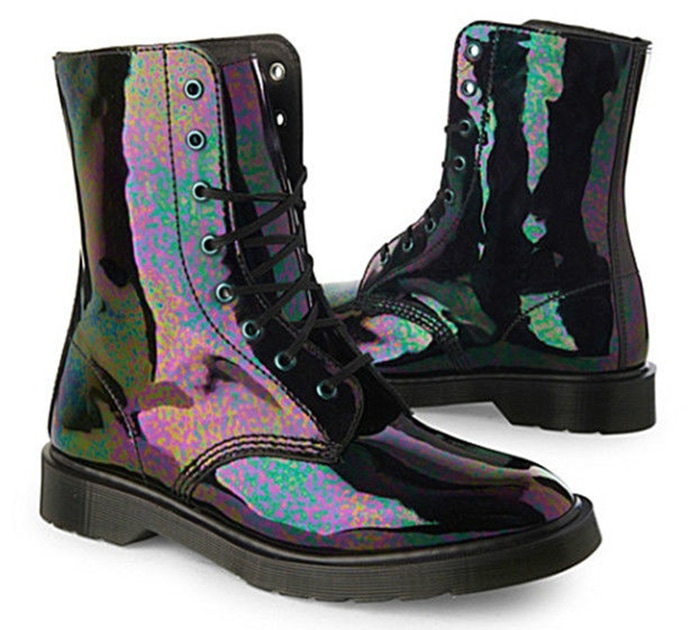 Dr. Martens Langston boots in Petrol Leather