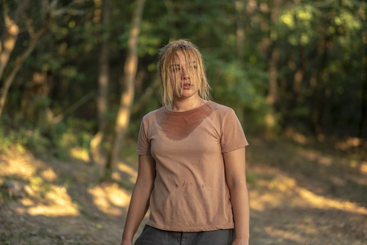 Florence Pugh as American psychology student Dani Ardor in the 2019 folk horror film Midsommar