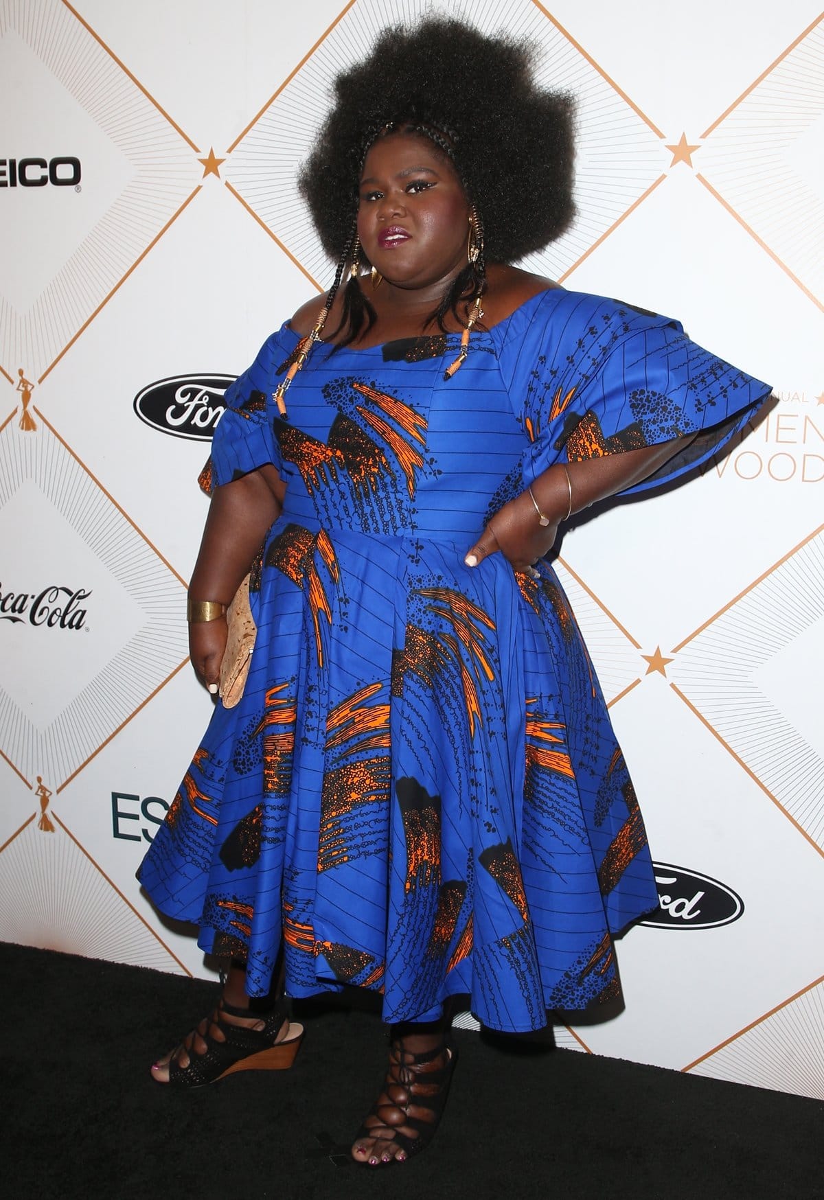 Gabourey Sidibe shows off the result of her weight loss at the 2018 Essence Black Women In Hollywood Oscars Luncheon