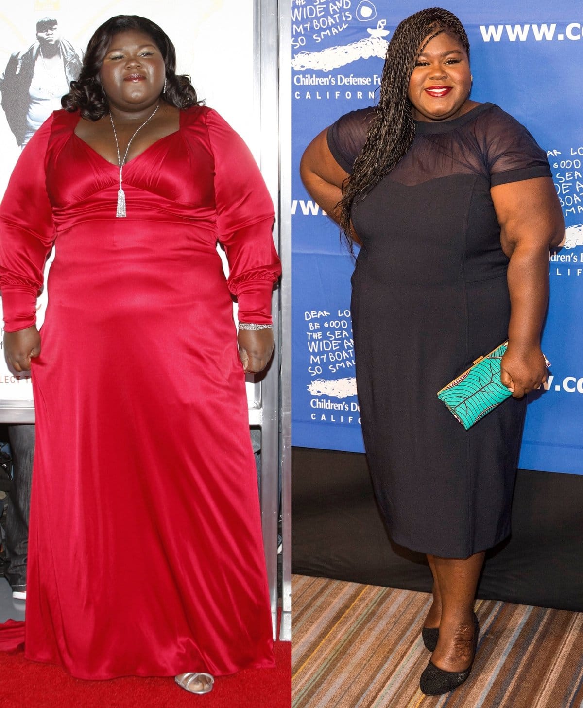 Before and after weight loss: Precious actress Gabourey Sidibe has dropped 150 pounds