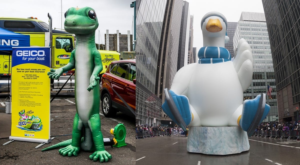 The Geico gecko and the Aflac duck are two of the most popular insurance mascots