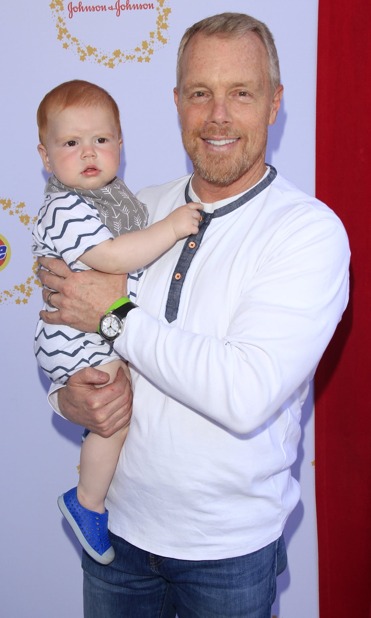 Rebel Wilson's personal trainer Gunnar Peterson and his son attend the Safe Kids Day
