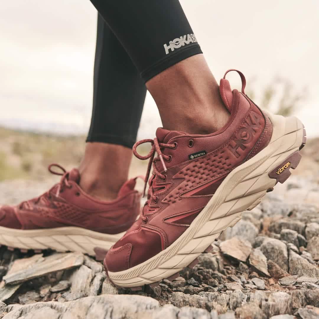 A day hiker designed with responsible manufacturing in mind, Hoka's lightweight Anacapa Low GTX uses recycled polyester in the collar, mesh and laces