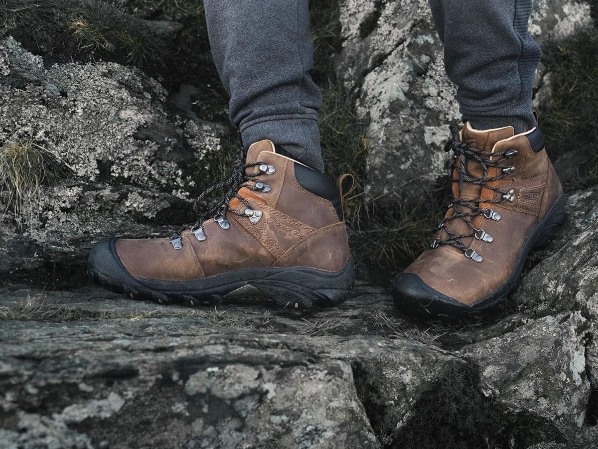 The KEEN Pyrenees hiking boots are built using a traditional all-leather construction with breathable and waterproof technology