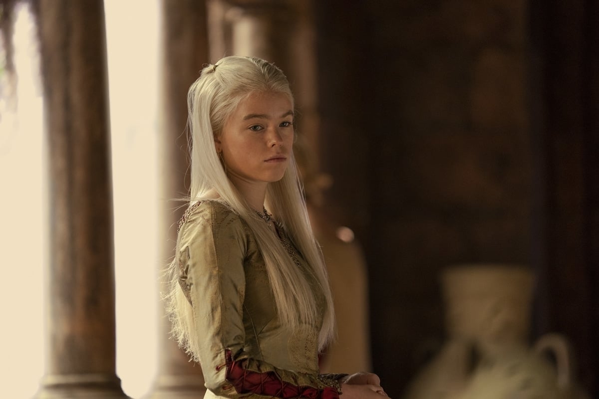 Milly Alcock as Princess Rhaenyra Targaryen in the American fantasy drama television series House of the Dragon